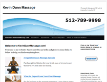 Tablet Screenshot of kevindunnmassage.com
